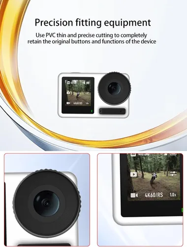 Vista 7 de Película protectora para cámara DJI Osmo Action 4/Action 3, adhesivo de película protectora WUNIAK resistente a los arañazos y al desgaste