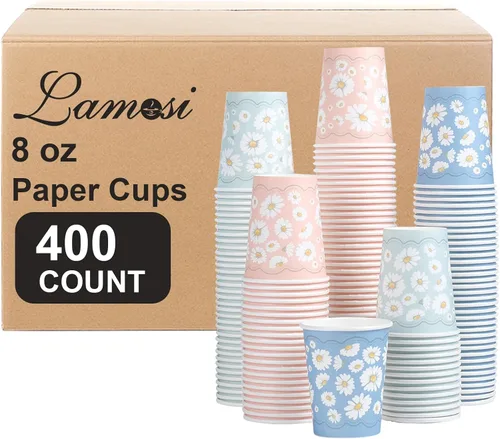 Vista 11 de Lamosi Paquete de 300 tazas de baño de 3 onzas, vasos de papel de 3 onzas, taza de enjuague bucal, mini taza de papel para fiestas, pícnics