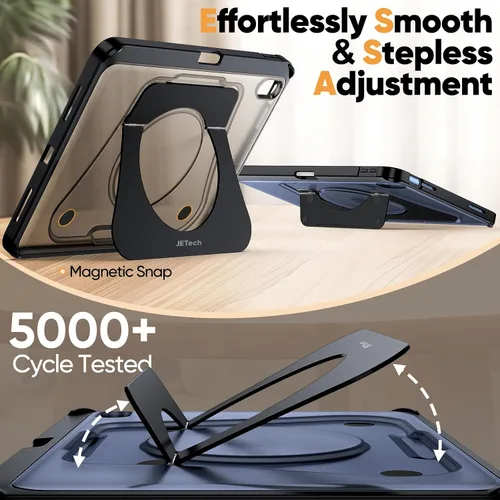 Vista 3 de JETech Funda con función atril para iPad (A16) de 11ª/10ª generación (2025/2022) con soporte para lápices, funda delgada a prueba de golpes, parte