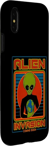 Vista 9 de Funda para iPhone 13 Pro Max Alien Invasion 1984 Tech Noir Distopía