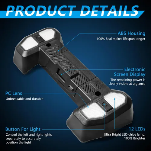 Vista 2 de sukemichi Luz Interior de Mapa Compatible con 2012-2018 Jeep Wrangler JK JKU, Luces de Lectura para Accesorios Jeep JK 2 Puertas 4 Puertas