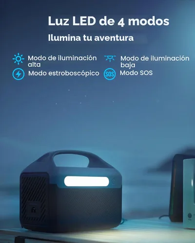 Vista 7 de DaranEner central eléctrica portátil 300W, generador solar 192Wh LiFePO4 Negro oscuro