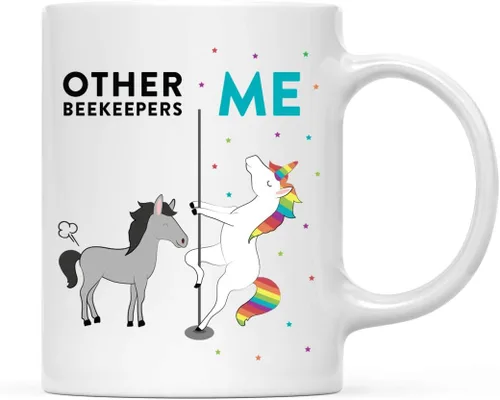 Vista 46 de Andaz Press Funny Quirky - Taza de té de café de cerámica de 11 onzas, regalo de agradecimiento, otros actores yo, unicornio de caballo, 1 paquete