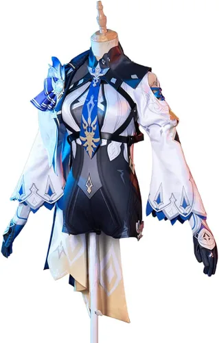 Vista 2 de Genfeli Disfraz de cosplay de Genshin Impact Eula Cosplay conjunto completo de juego de rol, trajes de Halloween - S