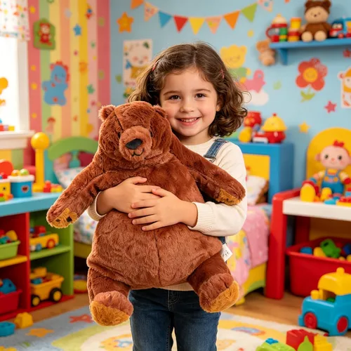 Vista 5 de Djungelskog Oso de peluche 60 cm - Oso suave y gigante - Peluche abrazable y tierno - Regalo ideal para niño, niña y novia - ¡Super suave y tierno!