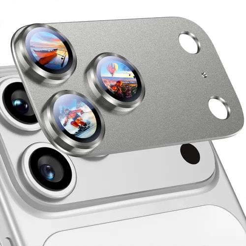 Vista 62 de Uyiton Compatible con iPhone 17 Protector de Lente de Cámara - [No es Fácil de Romper][Fuerte Adsorción][Compatible con Fundas] Protector de Cámara