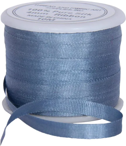 Vista 10 de Threadart Cinta de seda 100% pura - 3 tamaños - Docenas de colores - Castaño - 2 mm No. 524 Soft 100% pure silk ribbon on a single spool - perfect