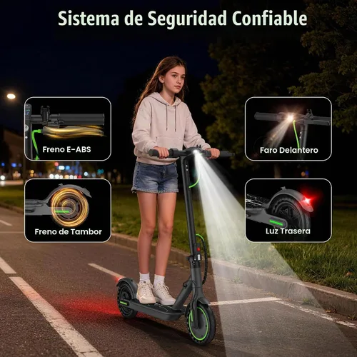 Vista 7 de Scooter eléctrico para pies de 7.8"-9.4", motor de 350W, rango máximo de 15