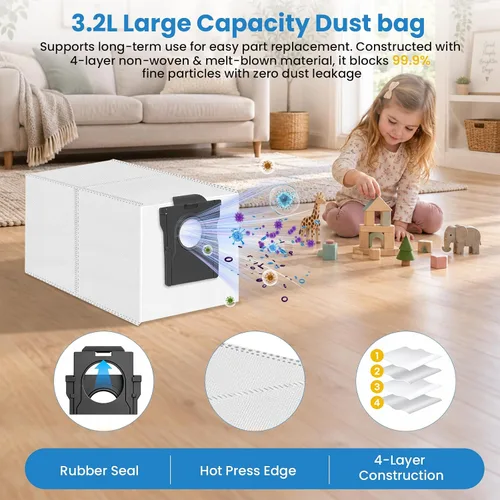 Vista 5 de Paquete de 23 accesorios para Dreame D20 Air Plus Amarillo para Dreame D20 Air Plus