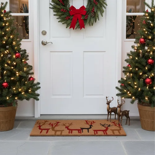 Vista 7 de Calloway Mills 121081729R Felpudo de ciervo navideño Navidad
