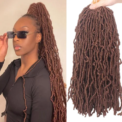 Vista 15 de Extensiones de pelo sintético, estilo diosa, rizado, ondulado, trenzas, pre-rizado, suave, para mujeres