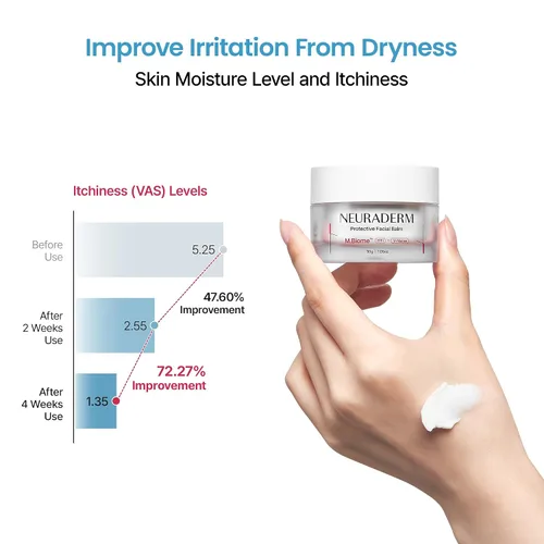 Vista 4 de Bálsamo facial protector, crema hidratante rica en ceramida con ácido hialurónico y cica para proteger la barrera de la piel y calmar la piel