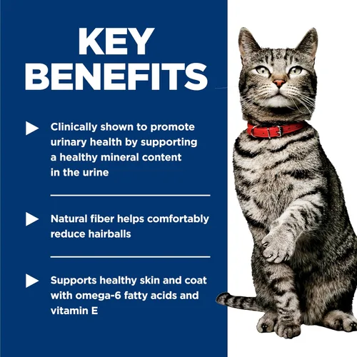 Vista 6 de Hill's Science Diet Urinary Hairball Control - Alimento húmedo para gatos adultos de 1 a 6 años, estofado de pollo y verduras, latas de 2.9 onzas