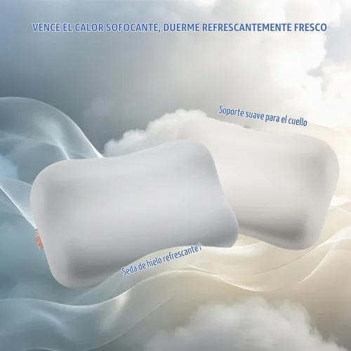 Vista 7 de CCidea Almohada cervical para el cuello para aliviar el dolor de cuello, almohada de espuma viscoelástica 80D similar a una nube, 9 canales