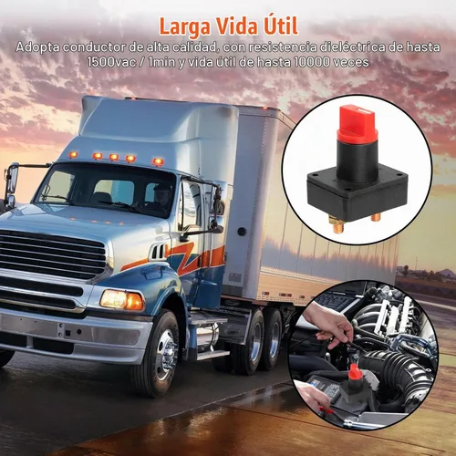 Vista 7 de Interruptor aislante universal de batería de 12 V, 24 V, 48 V, 60 V, desconectar, apagado, interruptor de apagado, coche, barco, camioneta, camión