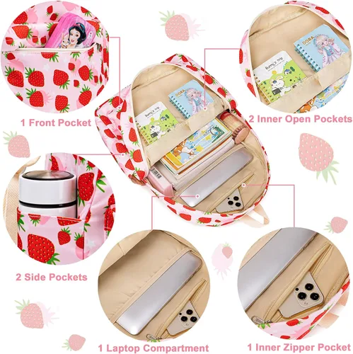Vista 49 de CAMTOP - Conjunto de mochila y lonchera con estampados divertidos para niños de preescolar y primaria), Y0058-2