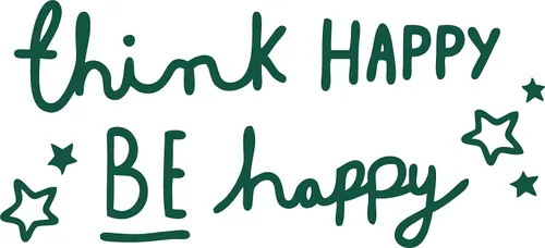 Vista 11 de Decaltor Think Happy Be Happy - Calcomanía para pared, con texto en inglés "Think Happy Be Happy" (texto en inglés) con texto en inglés "Think Happy