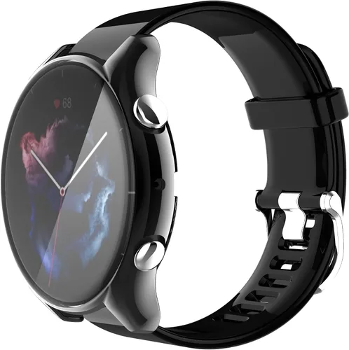 Vista 6 de Funda protectora de pantalla compatible con Amazfit GTR 3 y GTR 3 Pro Premium TPU suave cubierta protectora delgada [a prueba de arañazos]