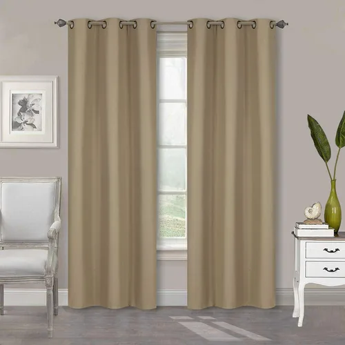 Vista 8 de Better Home Style 2 paneles de cortinas aisladas para cualquier ventana con ojales y ojales 100% opacos, color liso, 2 paneles de 36 pulgadas