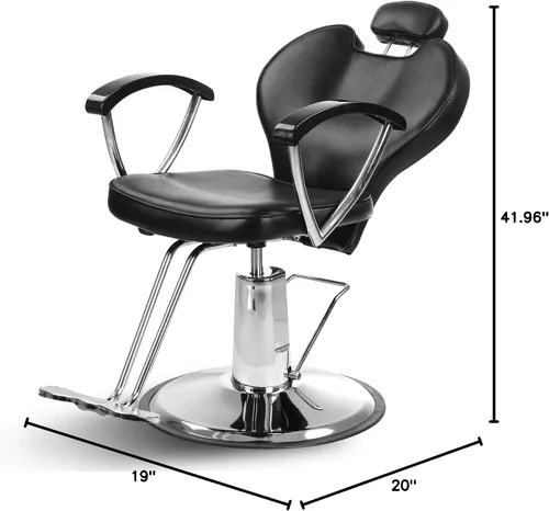 Vista 2 de Shengyu Negro moderno reclinar hidráulico estilo peluquero silla de peluquería balneario del pelo equipo del salón de belleza