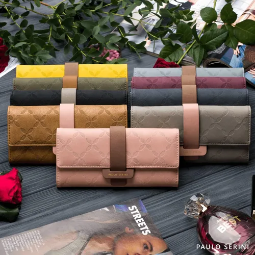 Vista 7 de PAULO SERINI Cartera Mujer - Cartera para mujer con monedero - Tarjetero 9 tarjetas - Pulsera - Carteras veganas para mujer - Regalos de cumpleaños