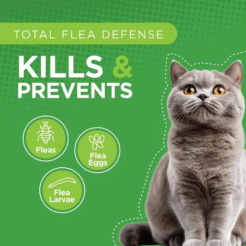 Vista 4 de TevraPet Actispot II Tratamiento de pulgas para gatos grandes de 9+ libras 6 dosis Poderosa prevención y control