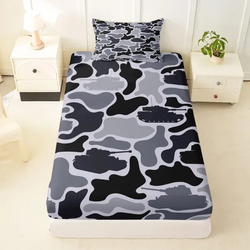 Vista 60 de Erosebridal Camouflage Sheets for Boys Girls Game Console Fitted Sheet,3D Gamer Controller Kids Bedding Sets Army Camo Bed Sets Twin 2 Piece Army