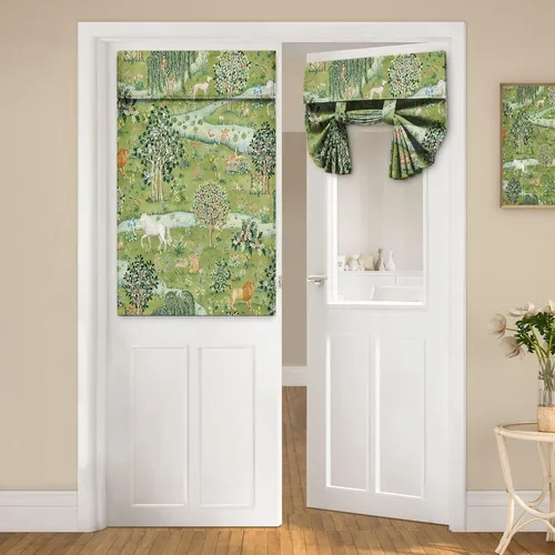 Vista 26 de Cortinas de puerta negras y rojas para ventanas de puerta, estampado de leopardo y cebra, cortinas de ventana para puerta de vidrio francesa