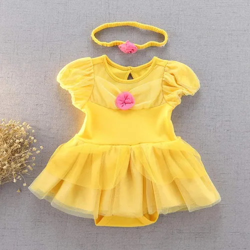 Vista 2 de Disfraces de princesa para bebé, disfraz de cumpleaños, vestido tutú con diadema para Halloween, Navidad, fiestas
