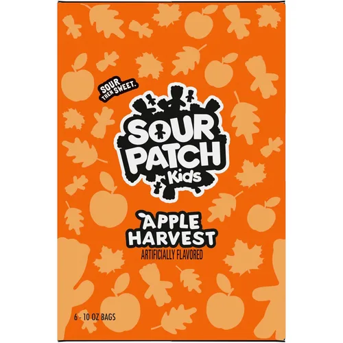 Vista 10 de SOUR PATCH KIDS Apple Harvest - Caramelos suaves y masticables de Halloween, 6 bolsas de 10 onzas