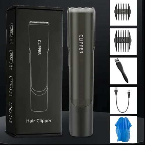 Vista 7 de Favrison Cortapelos para hombres, cortadora de cabello inalámbrica profesional con aspiradora automática, impermeable, recargable por USB, kit