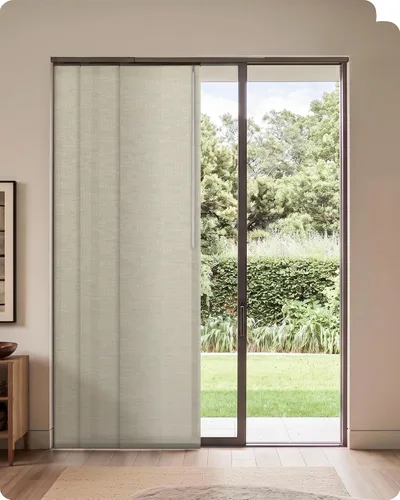 Vista 25 de Graywind Persianas para puertas correderas manuales, hasta 153 pulgadas 5% Gris Apertura