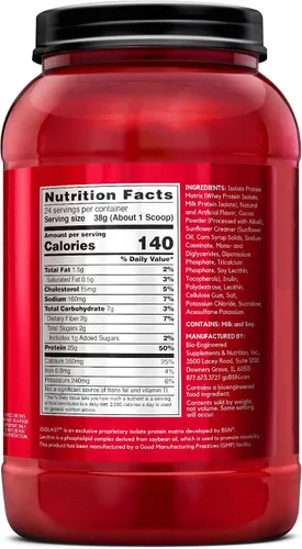 Vista 8 de BSN SYNTHA-6 Proteína Aislada en Polvo, Proteína de Chocolate con Aislado de Proteína de Suero, Aislado de Proteína de Leche, Sabor: Batido