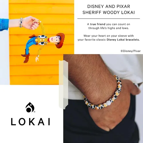 Vista 3 de Lokai Disney Pixar Collection Bracelets - Silicone Beaded Bracelets for Women Men Jewelry Fashion Bracelets Slide-On for Comfortable Fit