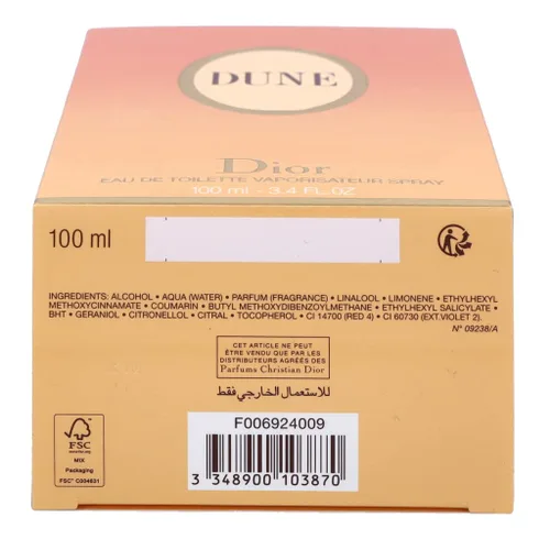 Vista 5 de Dior Dune Eau De Toilette para mujer, 3.4 onzas