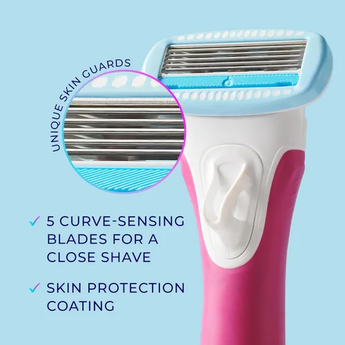 Vista 10 de Afeitadora Schick Hydro Silk TrimStyle con recortadora de bikini para mujeres Afeitadora de bikini 2 en 1 para mujeres y recortadora para vello