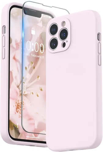 Vista 9 de SURPHY Funda compatible con iPhone 13 Pro Max con protector de pantalla, (protección de cámara + forro de microfibra suave), funda de silicona Negro