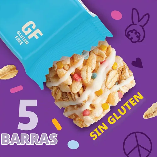 Vista 4 de Annie's Barras de granola masticables sin gluten, pastel de cumpleaños, 5 barras, 4.9 onzas