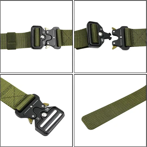 Vista 7 de AIBEARTY Cinturón de lona con hebilla ajustable, cintura larga para mujeres, hombres, adolescentes