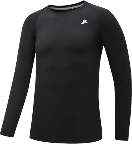Vista 2 de DEVOROPA Camiseta térmica de compresión para niños y jóvenes, camiseta interior de manga larga de forro polar para fútbol y béisbol