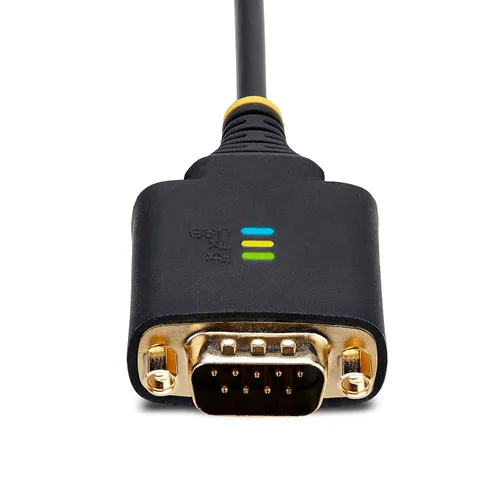 Vista 4 de StarTech.com Cable adaptador de 2 puertos USB a serie de 2 pies, retención COM, FTDI, USB a DB9 RS232, tornillos y tuercas DB9 cambiables