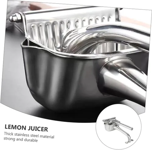 Vista 8 de Stainless Steel Manual Fruit Juicer Squeezer for Citrus Lemons Limes and Oranges Ergonomic Handle Labor-saving Citrus Press for Household Use Easy