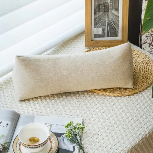 Vista 7 de Almohada de apoyo para el cuello de trigo sarraceno, almohada cilíndrica cervical, almohada ajustable de cáscaras de trigo sarraceno, alivio