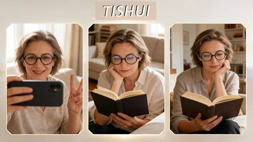 Vista 6 de Gafas de Lectura Redondas para Mujeres y Hombres con Bloqueo de Luz Azul, Lectores Circulares Unisex Ultraligeros, Gafas de Lectura sin Prescripción