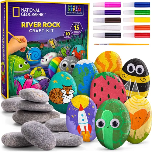 Vista 2 de NATIONAL GEOGRAPHIC Kit de pintura de roca y colección de rocas