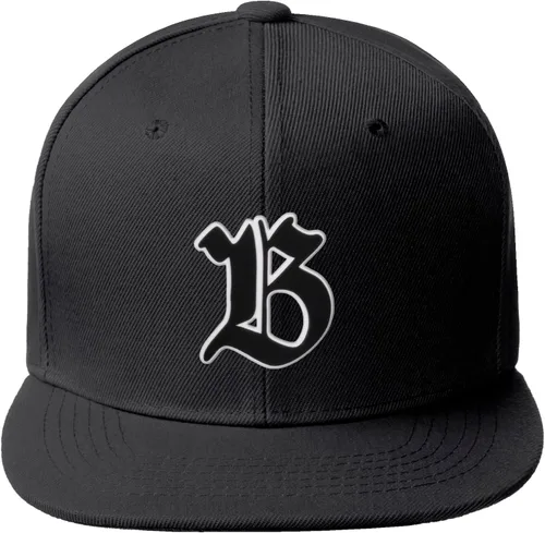 Vista 1171 de Daxton Gorra clásica con visera de billete plano con letras del alfabeto inglés antiguo de la A a la Z