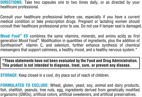 Vista 6 de XYMOGEN Mood Food ES - Apoya la calma, la relajación y un estado de ánimo saludable con folato activo, vitaminas B, 5-HTP, GABA, minerales