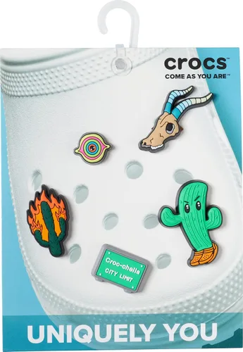 Vista 2 de Crocs Jibbitz - Paquete de 5 dijes para zapatos de verano Jibbitz para Crocs, Festival de música del desierto, talla única