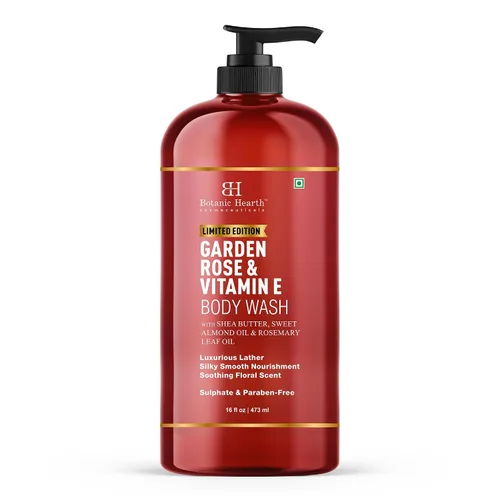 Vista 10 de Botanic Hearth Gel de ducha British Rose & Almond – Gel de ducha hidratante con manteca de karité, limpiador suave y rehidratante, libre de sulfatos