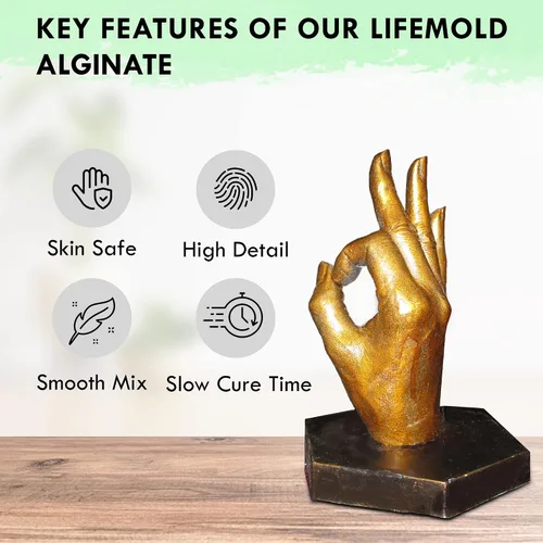 Vista 2 de LifeMold, alginato, material de moldeado apto para la piel, 1 libra.